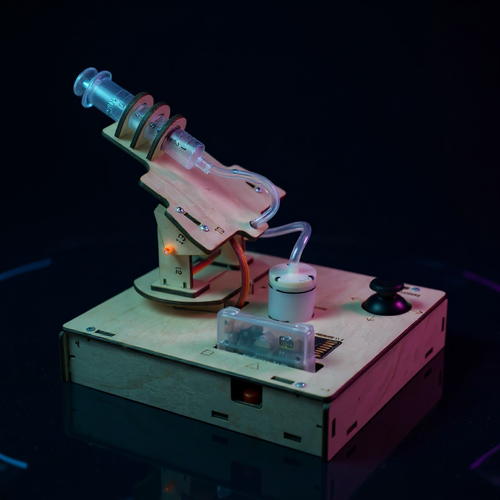 Anti-Aircraft Gun Kit — cyberpunk hero render