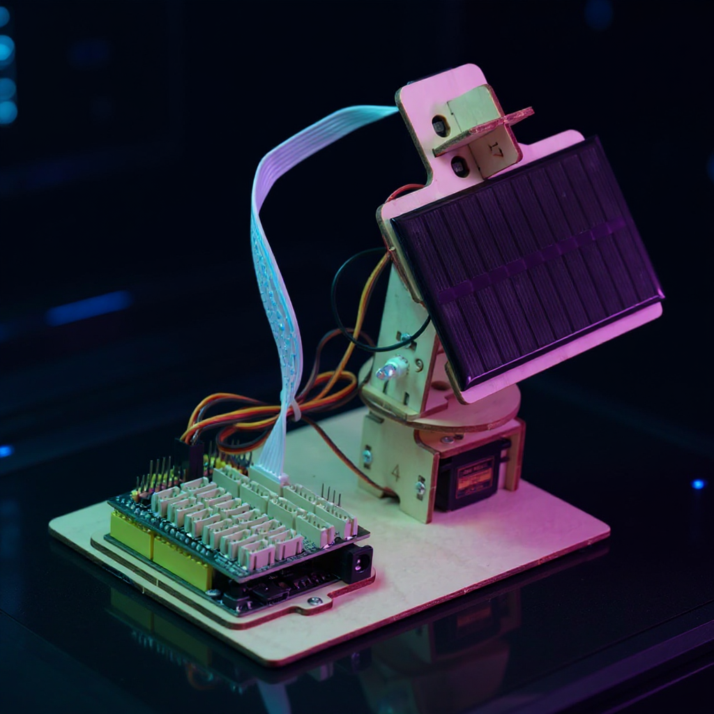 Solar Light Tracker Kit — cyberpunk hero render